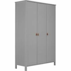 DAURIAN - Armoire 3 Portes En Bois - Gris H195cm -chambre à coucher Soldes ARMOIRE DAURIAN 27355947 B 1