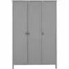 DAURIAN - Armoire 3 Portes En Bois - Gris H195cm -chambre à coucher Soldes ARMOIRE DAURIAN 27355947 F 1