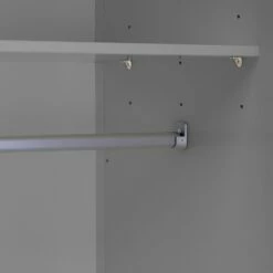 DAURIAN - Armoire En Bois 2 Portes Et 1 Tiroir Avec Miroir - Gris H195cm 11 DAURIAN - Armoire En Bois 2 Portes Et 1 Tiroir Avec Miroir - Gris H195cm -chambre à coucher Soldes ARMOIRE DAURIAN 27355978 Z 2