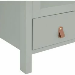 DAURIAN - Armoire En Bois 2 Portes Et 1 Tiroir Avec Miroir - Vert Olivier H195cm -chambre à coucher Soldes ARMOIRE DAURIAN 27355985 Z 1