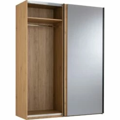 GASPARD - Armoire 2 Portes Coulissantes Effet Chêne Clair - Bois Clair L160xh210cm 8 GASPARD - Armoire 2 Portes Coulissantes Effet Chêne Clair - Bois Clair L160xh210cm -chambre à coucher Soldes ARMOIRE GASPARD 26721705 B 2