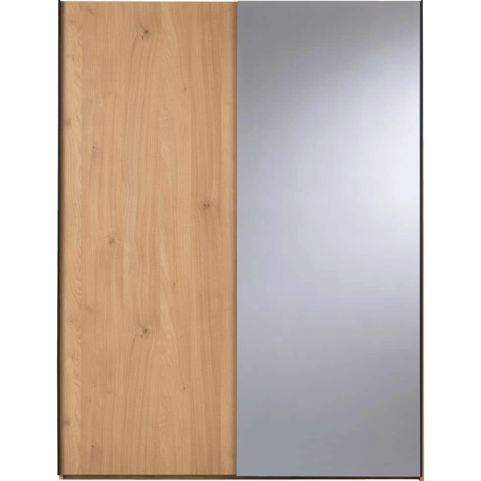 GASPARD - Armoire 2 Portes Coulissantes Effet Chêne Clair - Bois Clair L160xh210cm 3 GASPARD - Armoire 2 Portes Coulissantes Effet Chêne Clair - Bois Clair L160xh210cm