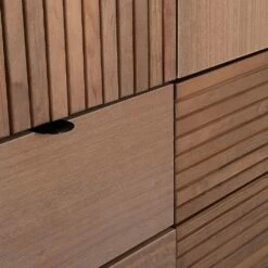 CRUZ - Armoire En Bois 3 Portes Et 4 Tiroirs - Bois Foncé H205cm -chambre à coucher Soldes Armoire CRUZ 27014325 Z 1