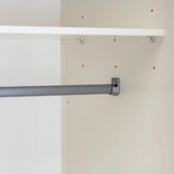 DAURIAN - Armoire En Bois 2 Portes Et 1 Tiroir Avec Miroir - Blanc H195cm -chambre à coucher Soldes Armoire DAURIAN 27355961 Z 2