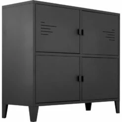 LOFTER - Commode 4 Portes En Acier - (plusieurs Coloris) -chambre à coucher Soldes Armoire LOFTER 27572696 B 1