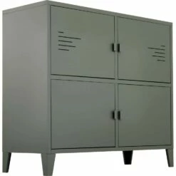 LOFTER - Commode 4 Portes En Acier - Vert Cèdre 8 LOFTER - Commode 4 Portes En Acier - Vert Cèdre -chambre à coucher Soldes Armoire LOFTER 27572733 B 1