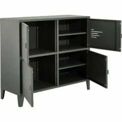 LOFTER - Commode 4 Portes En Acier - Vert Cèdre 9 LOFTER - Commode 4 Portes En Acier - Vert Cèdre -chambre à coucher Soldes Armoire LOFTER 27572733 B 2
