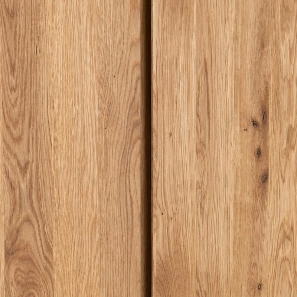 RENO - Armoire 2 Portes Et 1 Tiroir En Chêne Massif H200cm - Bois Clair 6 RENO - Armoire 2 Portes Et 1 Tiroir En Chêne Massif H200cm - Bois Clair – Image 4