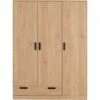 SALVA - Armoire 3 Portes Battantes Aspect Chêne - Bois Clair H200cm 1 SALVA - Armoire 3 Portes Battantes Aspect Chêne - Bois Clair H200cm -chambre à coucher Soldes Armoire SALVA 27445761 F 1