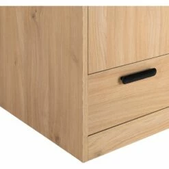 SALVA - Armoire 3 Portes Battantes Aspect Chêne - Bois Clair H200cm -chambre à coucher Soldes Armoire SALVA 27445761 Z 1