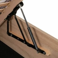 BALME - Lit-coffre 2 Places En Bois 140x200cm - Effet Chêne Clair -chambre à coucher Soldes BALME 26733180 Z 2