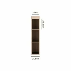 BALME - Tête De Lit En Bois Avec Rangement - Effet Chêne Clair L165cm -chambre à coucher Soldes BALME 26774893 C 2