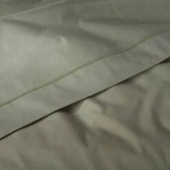 CALANQUES - Linge De Lit Uni En Coton - Vert Cèdre -chambre à coucher Soldes CALANQUES 80000012 A 2