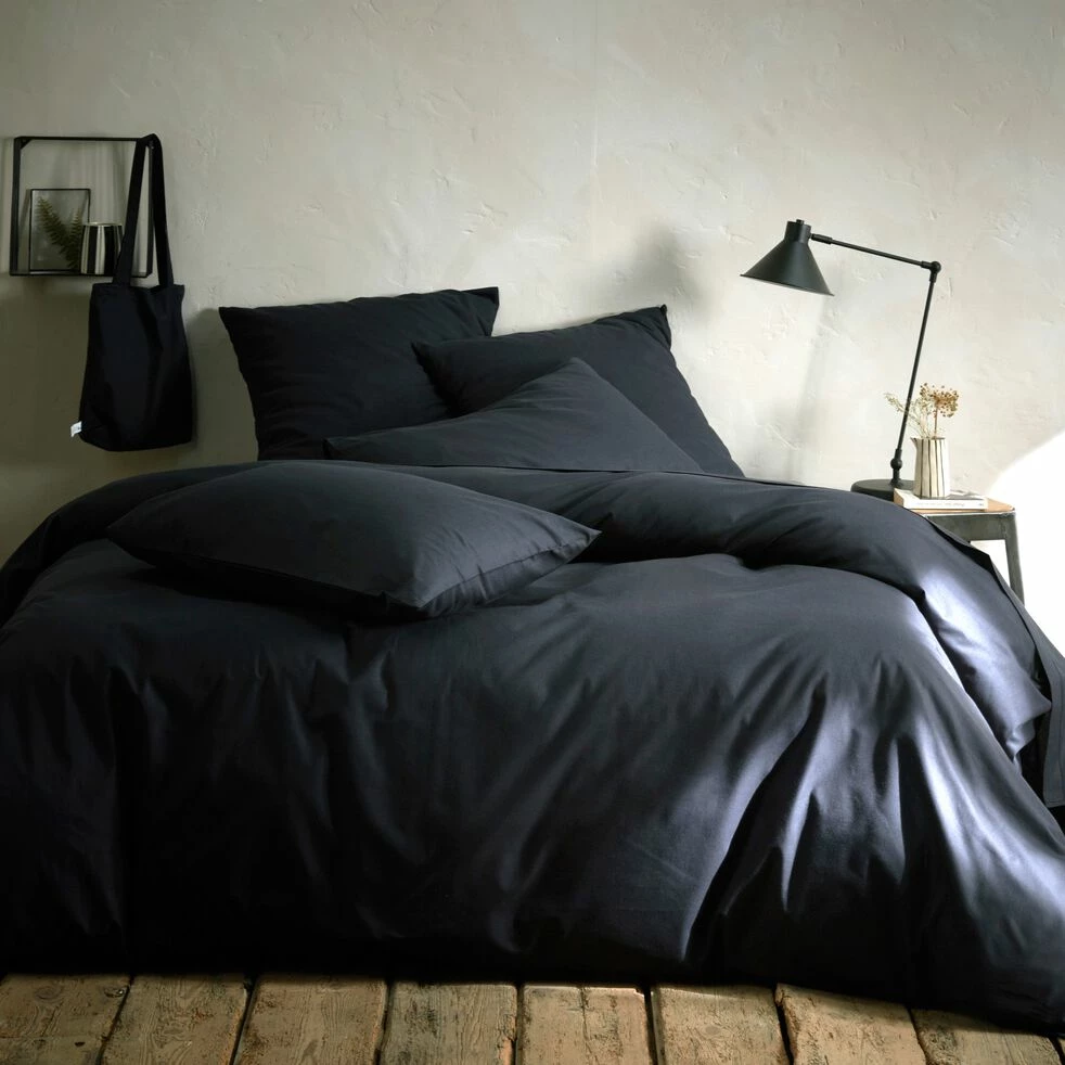 CALANQUES - Linge De Lit Uni En Coton - Gris Calabrun 2 CALANQUES - Linge De Lit Uni En Coton - Gris Calabrun