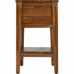 THAO - Table De Chevet En Acacia Massif 1 Tiroir L45xl35xH59cm - Bois Foncé -chambre à coucher Soldes CHEVET 1 TIROIR THAO 26529028 B 5