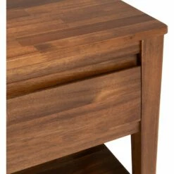 THAO - Table De Chevet En Acacia Massif 1 Tiroir L45xl35xH59cm - Bois Foncé -chambre à coucher Soldes CHEVET 1 TIROIR THAO 26529028 Z 1