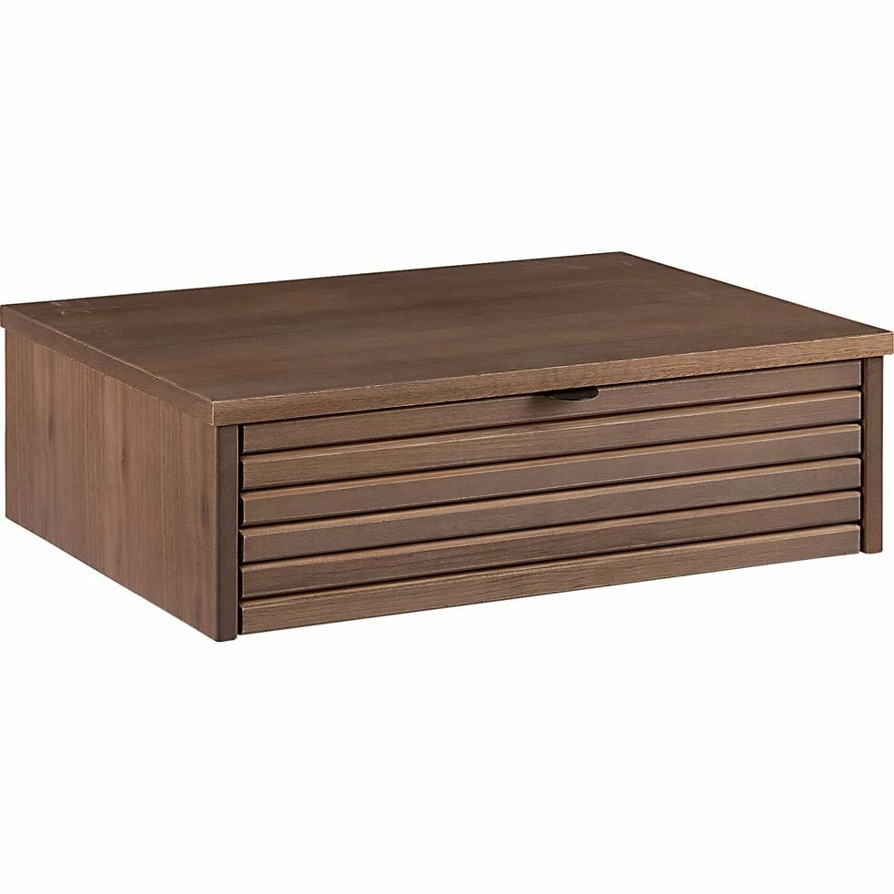 CRUZ - Chevet Suspendu En Pin L50xl26xH16.3cm - Bois Foncé 4 CRUZ - Chevet Suspendu En Pin L50xl26xH16.3cm - Bois Foncé – Image 2