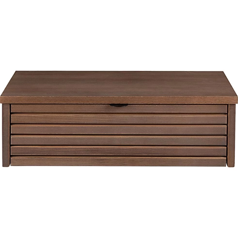 CRUZ - Chevet Suspendu En Pin L50xl26xH16.3cm - Bois Foncé 3 CRUZ - Chevet Suspendu En Pin L50xl26xH16.3cm - Bois Foncé