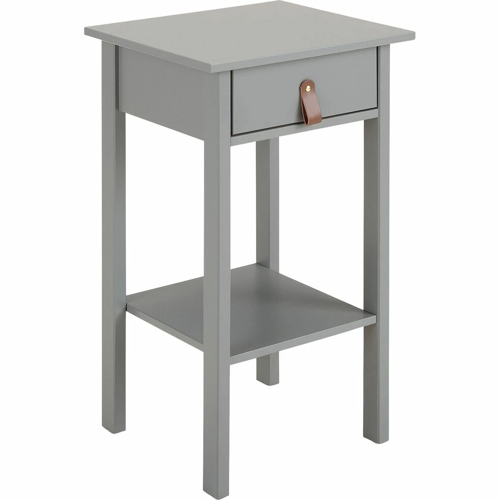DAURIAN - Table De Chevet En Bois 1 Tiroir L40cxl35,4cxH70cm - Gris 4 DAURIAN - Table De Chevet En Bois 1 Tiroir L40cxl35,4cxH70cm - Gris – Image 2