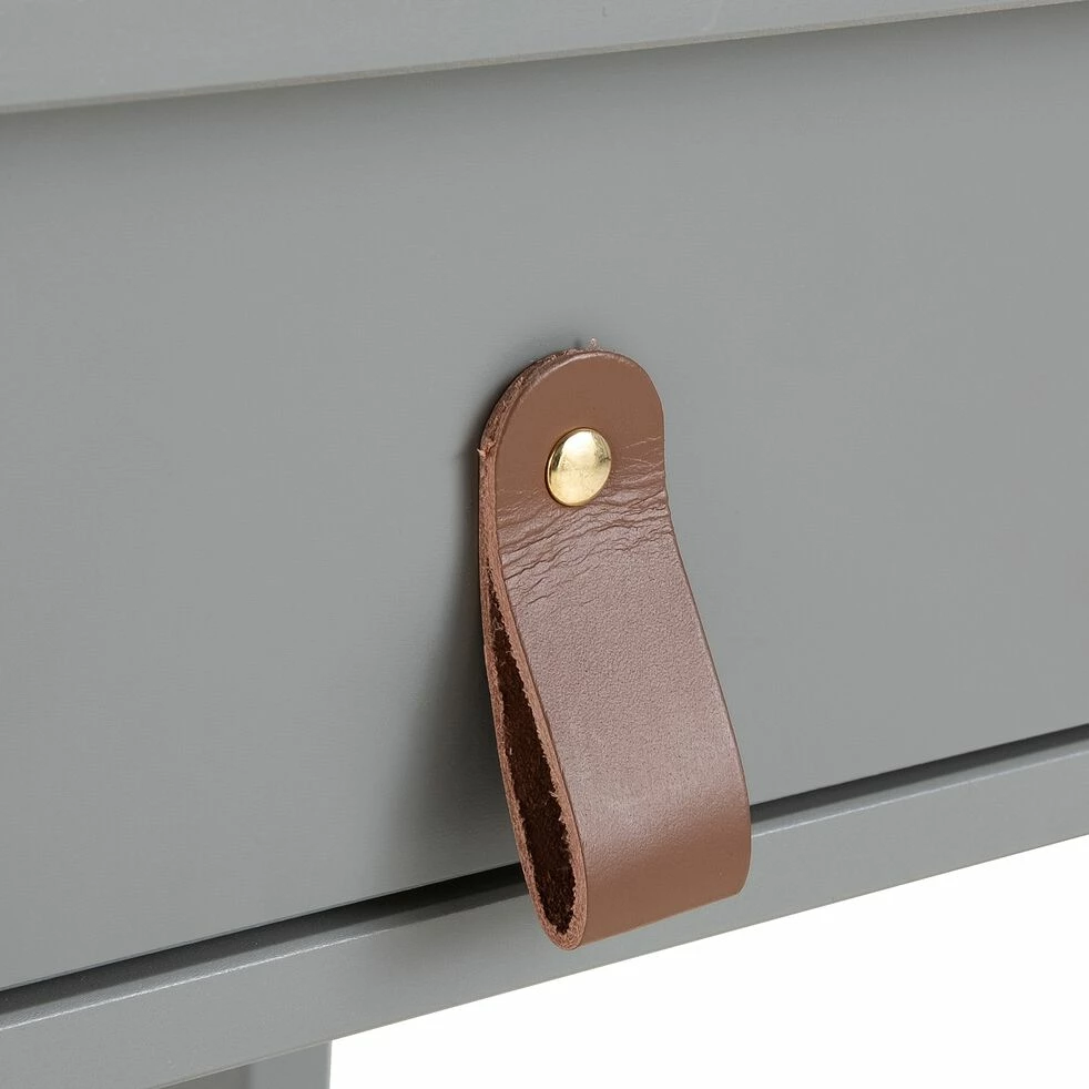 DAURIAN - Table De Chevet En Bois 1 Tiroir L40cxl35,4cxH70cm - Gris 6 DAURIAN - Table De Chevet En Bois 1 Tiroir L40cxl35,4cxH70cm - Gris – Image 4