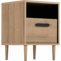 SALVA - Table De Chevet 1 Tiroir L43xl37xH57cm - Bois Clair 9 SALVA - Table De Chevet 1 Tiroir L43xl37xH57cm - Bois Clair -chambre à coucher Soldes CHEVET SALVA 26841564 B 2