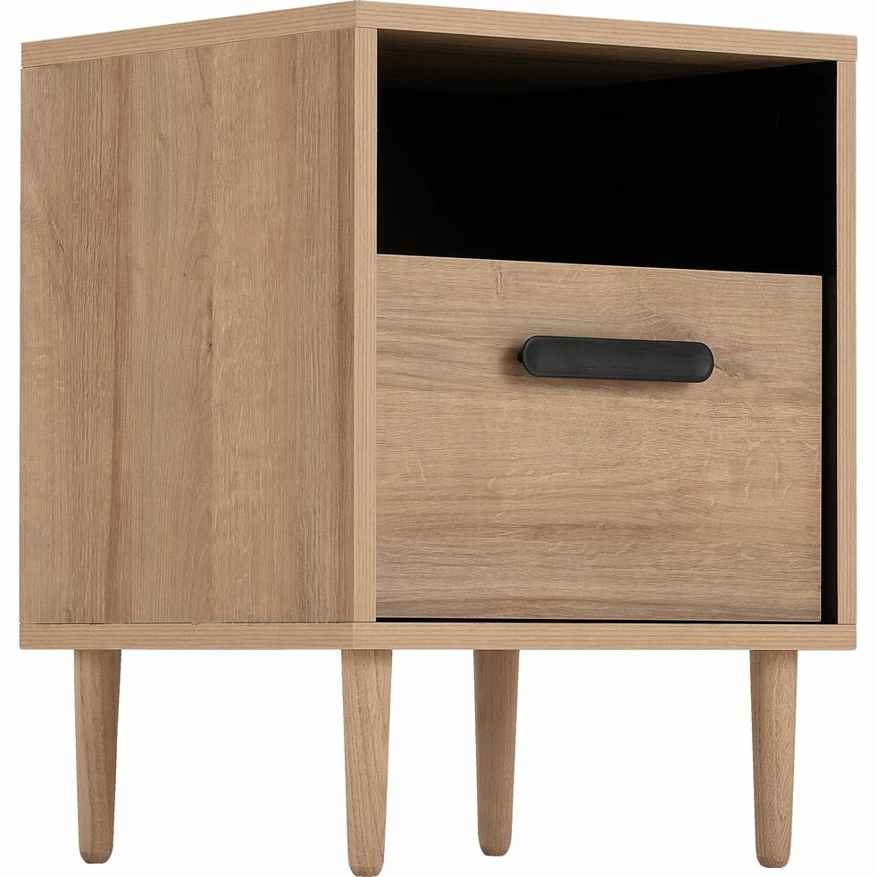 SALVA - Table De Chevet 1 Tiroir L43xl37xH57cm - Bois Clair 5 SALVA - Table De Chevet 1 Tiroir L43xl37xH57cm - Bois Clair – Image 3