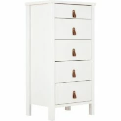 DAURIAN - Chiffonnier 5 Tiroirs En Bois - Blanc -chambre à coucher Soldes CHIFFONNIER DAURIAN 27356340 B 1