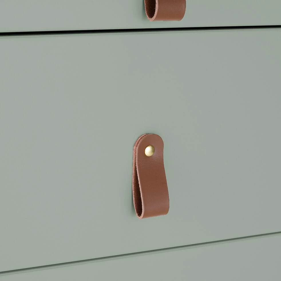 DAURIAN - Chiffonnier 5 Tiroirs En Bois - Vert Olivier 7 DAURIAN - Chiffonnier 5 Tiroirs En Bois - Vert Olivier – Image 5