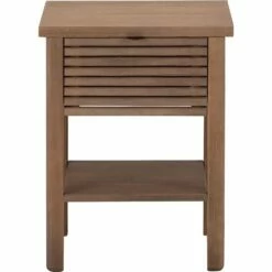 CRUZ - Table De Chevet 1 Tiroir En Pin L44xl37.5xH57.5cm - Bois Foncé