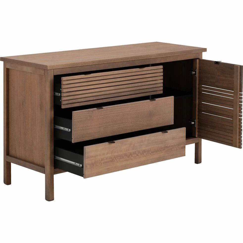 CRUZ - Commode 3 Tiroirs Et 1 Porte En Pin 4 CRUZ - Commode 3 Tiroirs Et 1 Porte En Pin – Image 2