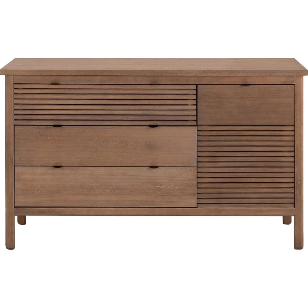 CRUZ - Commode 3 Tiroirs Et 1 Porte En Pin 3 CRUZ - Commode 3 Tiroirs Et 1 Porte En Pin