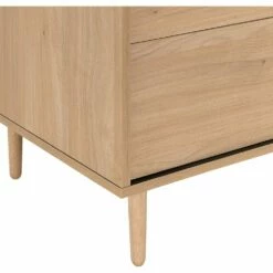 SALVA - Commode 3 Tiroirs Effet Chêne - Bois Clair -chambre à coucher Soldes COMMODE SALVA 26841540 Z 1