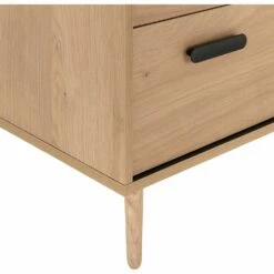 SALVA - Commode 6 Tiroirs Effet Chêne - Bois Clair -chambre à coucher Soldes COMMODE SALVA 26906881 Z 1
