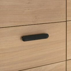 SALVA - Commode 6 Tiroirs Effet Chêne - Bois Clair -chambre à coucher Soldes COMMODE SALVA 26906881 Z 2