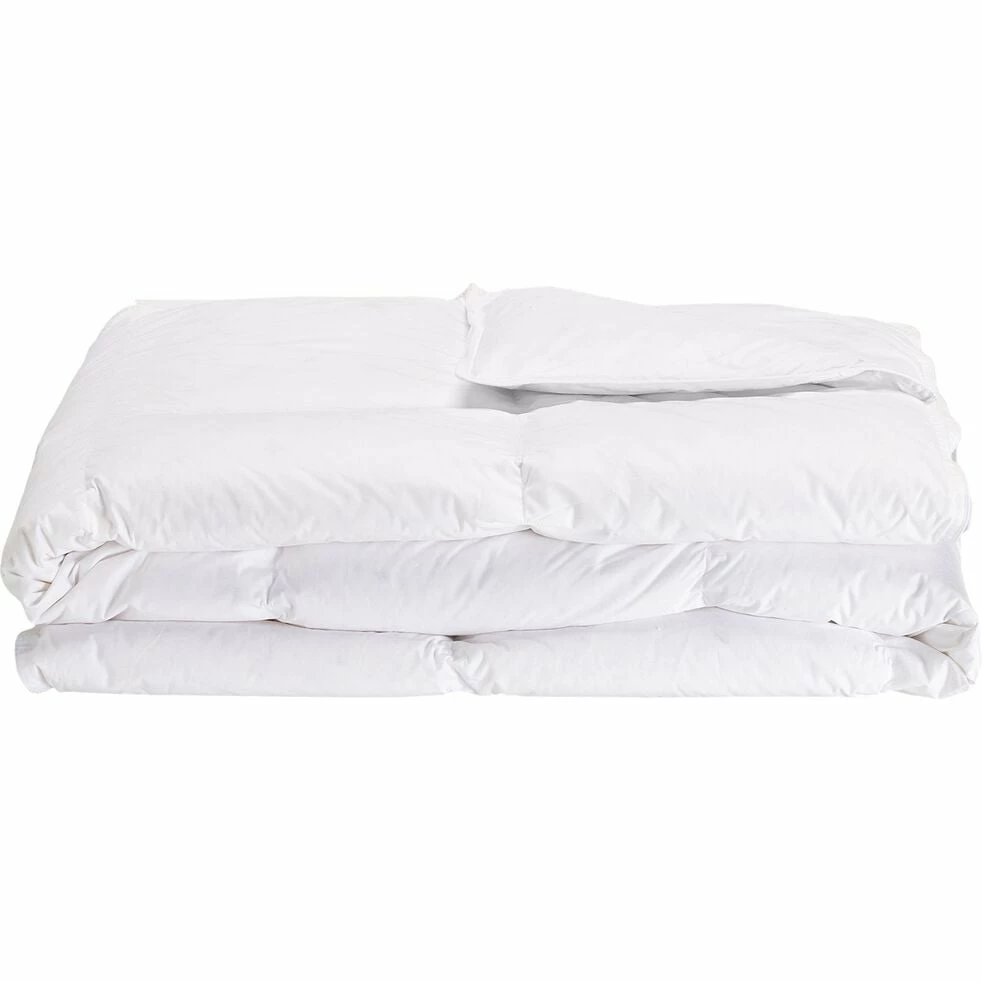 MAZARRON - Couette Tempérée En Percale De Coton Et Duvet De Canard - Blanc 240x220cm 3 MAZARRON - Couette Tempérée En Percale De Coton Et Duvet De Canard - Blanc 240x220cm