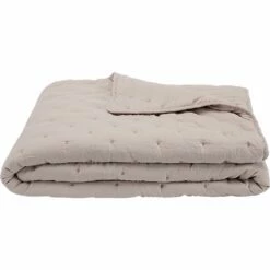 BADOUR - Couvre-lit Effet Capitonné- Beige Alpilles 180x230cm