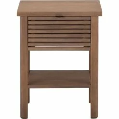 CRUZ - Table De Chevet 1 Tiroir En Pin L44xl37.5xH57.5cm - Bois Foncé -chambre à coucher Soldes Chevet 1 tiroir 1 tablette CRUZ 26803180 F 1