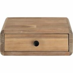 GAIA - Chevet Suspendu En Acacia L45xl25xH16cm - Bois Clair