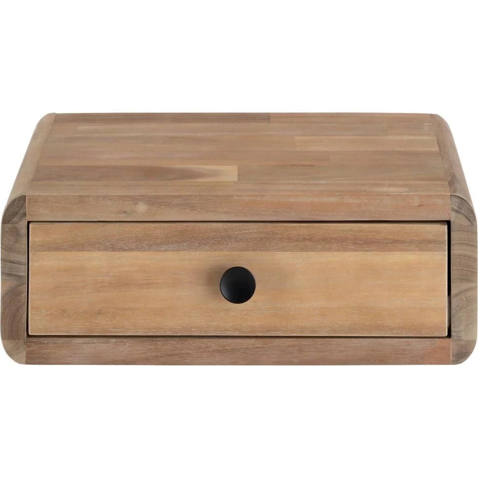 GAIA - Chevet Suspendu En Acacia L45xl25xH16cm - Bois Clair 3 GAIA - Chevet Suspendu En Acacia L45xl25xH16cm - Bois Clair