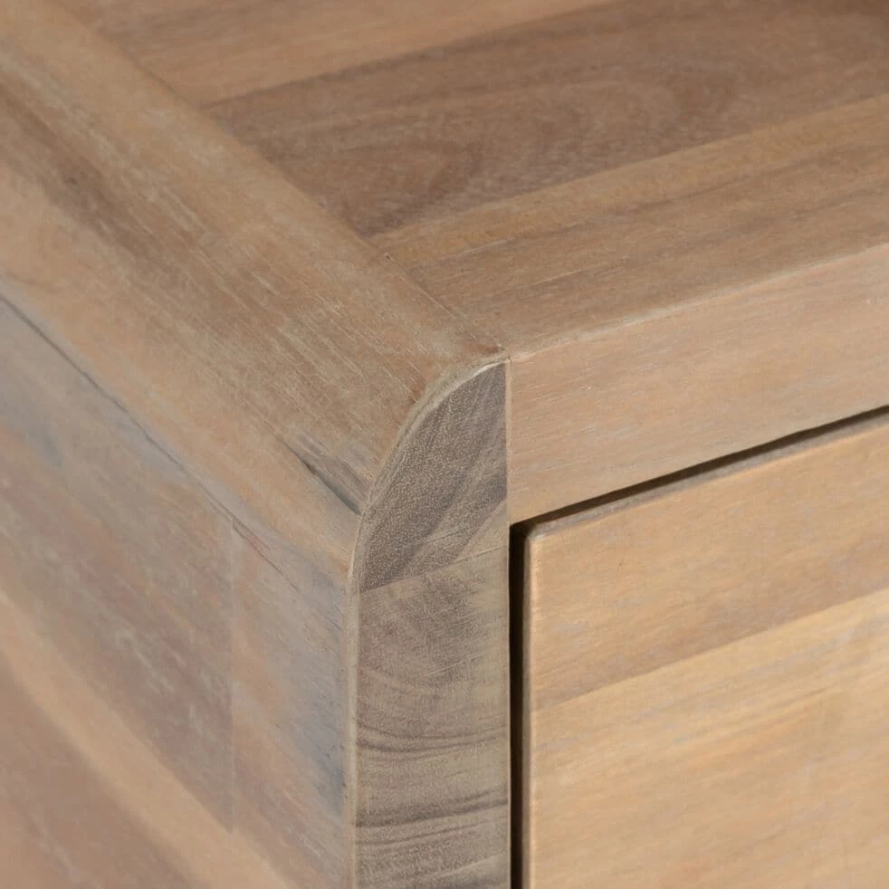 GAIA - Chevet Suspendu En Acacia L45xl25xH16cm - Bois Clair 6 GAIA - Chevet Suspendu En Acacia L45xl25xH16cm - Bois Clair – Image 4