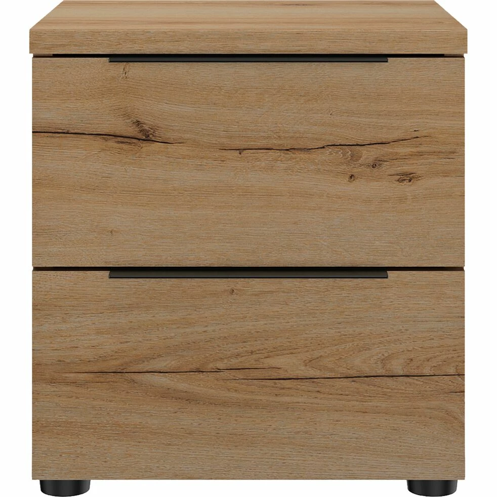 LUCIAN - Table De Chevet En Bois 2 Tiroirs L40xl36xH43cm- Bois Clair 3 LUCIAN - Table De Chevet En Bois 2 Tiroirs L40xl36xH43cm- Bois Clair