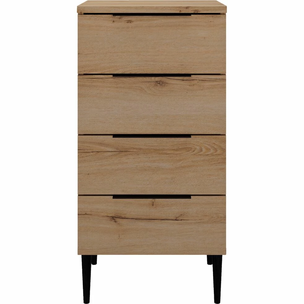 LUCIAN - Chiffonnier 4 Tiroirs En Bois - Bois Clair 3 LUCIAN - Chiffonnier 4 Tiroirs En Bois - Bois Clair