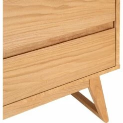 BRUNA - Commode 3 Tiroirs Et 1 Porte En Plaqué Chêne - Bois Clair 12 BRUNA - Commode 3 Tiroirs Et 1 Porte En Plaqué Chêne - Bois Clair -chambre à coucher Soldes Commode BRUNA 26951706 Z 1