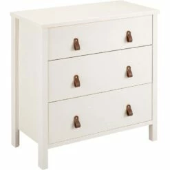 DAURIAN - Commode 3 Tiroirs En Bois - Blanc 9 DAURIAN - Commode 3 Tiroirs En Bois - Blanc -chambre à coucher Soldes Commode DAURIAN 27356371 B 1