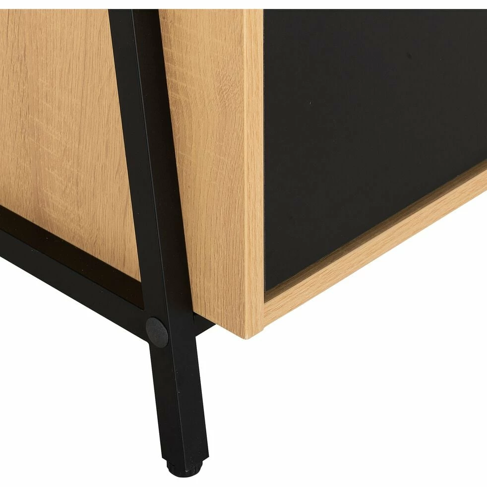 HENRY - Commode 3 Tiroirs - Noir H87,2XL90cm 7 HENRY - Commode 3 Tiroirs - Noir H87,2XL90cm – Image 5