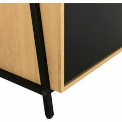 HENRY - Commode 4 Tiroirs Et 1 Tablette - Noir H221XL55cm -chambre à coucher Soldes Commode HENRY 27022900 Z 2