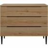 LUCIAN - Commode 3 Tiroirs En Bois - Bois Clair -chambre à coucher Soldes Commode LUCIAN 27634479 F 1