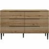 LUCIAN - Commode 6 Tiroirs En Bois - Bois Clair -chambre à coucher Soldes Commode LUCIAN 27634523 F 1