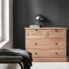 OLIVE - Commode 4 Tiroirs En Pin - Bois Foncé 2 OLIVE - Commode 4 Tiroirs En Pin - Bois Foncé -chambre à coucher Soldes Commode OLIVE 27594506 A 1