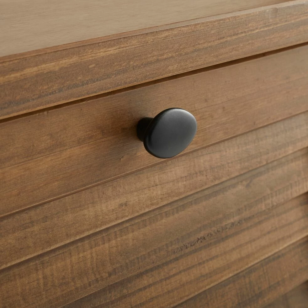 OLIVE - Commode 4 Tiroirs En Pin - Bois Foncé 8 OLIVE - Commode 4 Tiroirs En Pin - Bois Foncé – Image 6